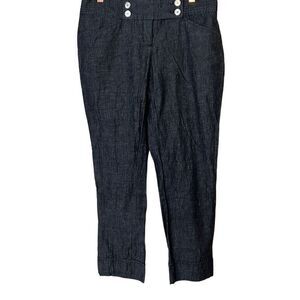 Willi Smith Linen Blend Cropped Pants